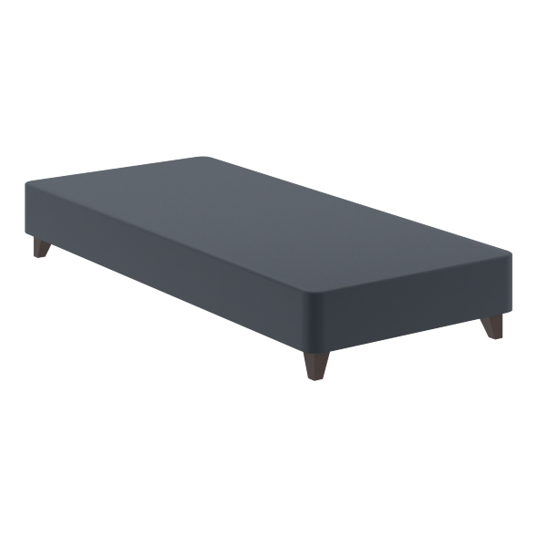 Кровать Бокс спринг с темными опорами BSD 920 серый 2000х900х200 MUAR во Владимире 