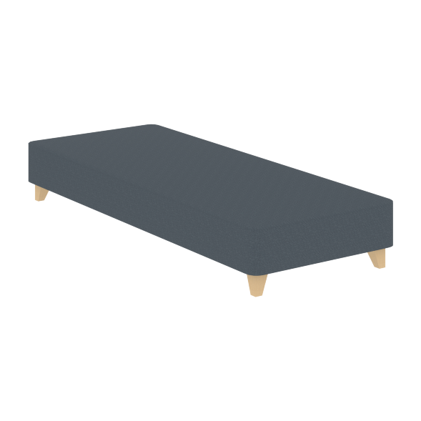 Кровать Бокс спринг со светлыми опорами BSL 820 серый 2000х800х200 MUAR во Владимире 