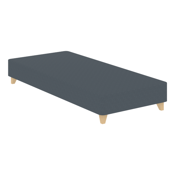 Кровать Бокс спринг со светлыми опорами BSL 920 серый 2000х900х200 MUAR во Владимире 