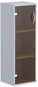 Шкаф колонка со стеклянной дверью СУ-2.4 Металлик 406*365*1200