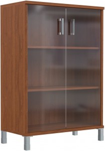 Шкаф средний со стеклянными дверьми B 420.8 Орех Гарда 900х450х1286