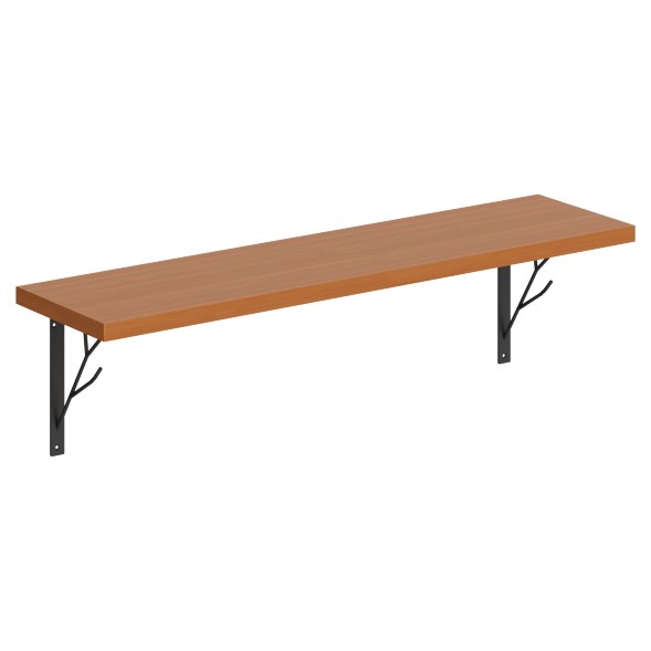 Полка с полкодержателями SH1-TREE 830х210х222 COFFEE во Владимире 