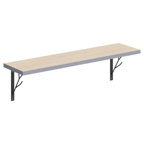 Полка с полкодержателями SH1-TREE 830х210х222 COFFEE во Владимире 