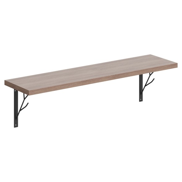 Полка с полкодержателями SH1-TREE 830х210х222 COFFEE во Владимире 