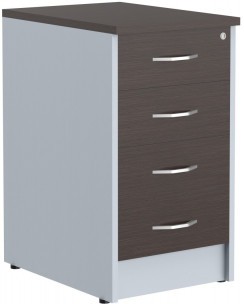 Тумба приставная с топом Т-4 Венге Магия ТП-4.А Венге Магия/Металлик 412х450х753 IMAGO