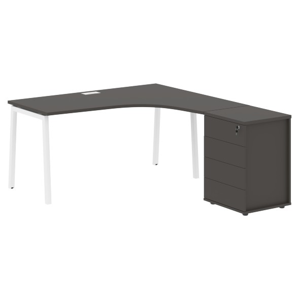 Стол эргономичный с тумбой ELCET 1518(R) 1560х1880х750 EDIS