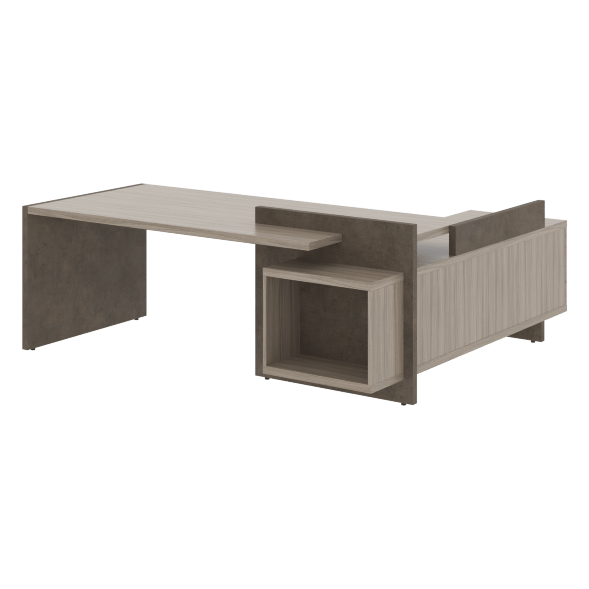 Стол СФ-531201 Дрифтвуд/Бетон чикаго темно-серый 2200х1996х840 WOOD&amp;amp;STONE во Владимире 