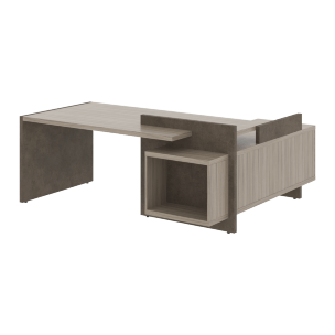 Стол СФ-531211 Дрифтвуд /Бетон чикаго темно-серый 2000х1798х840 WOOD&STONE