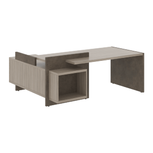 Стол СФ-531212 Дрифтвуд /Бетон чикаго темно-серый 2000х1798х840 WOOD&STONE