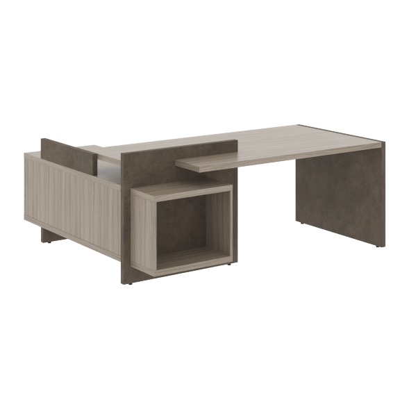 Стол СФ-531212 Дрифтвуд /Бетон чикаго темно-серый 2000х1798х840 WOOD&amp;amp;STONE во Владимире 