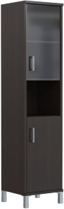 Шкаф-колонка высокая с малой стеклянной дверью и глухой B 431.10(R) Венге Магия 475х450х2054