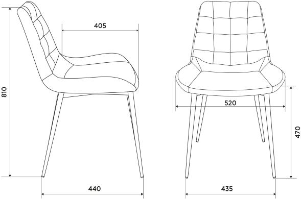 Стул для кухни Бюрократ KF-6 комплект