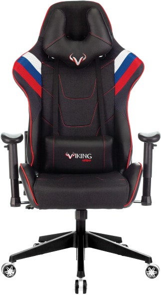 Кресло игровое Zombie VIKING 4 AERO белый/синий/красный искусст.кожа/ткань с подголов. крестовина пластик