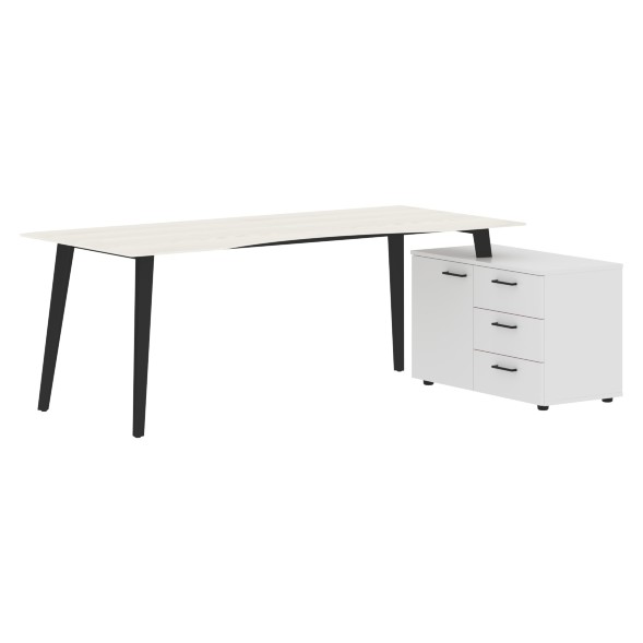 Стол руководителя с тумбой JCT 2013(R) 2000х1300х750 JAY во Владимире 