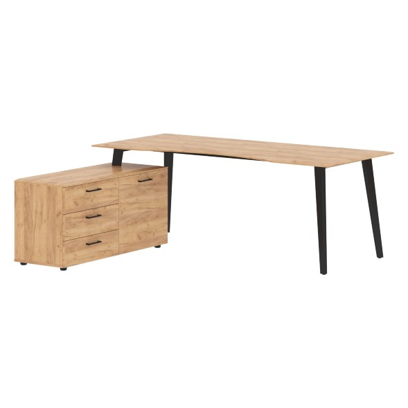 Стол руководителя с тумбой JCT 2018(L) 2000х1800х750 JAY во Владимире 