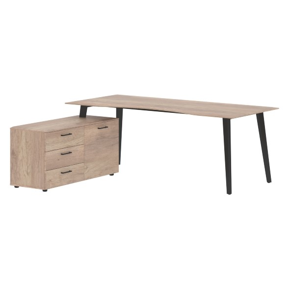 Стол руководителя с тумбой JCT 2018(L) 2000х1800х750 JAY во Владимире 