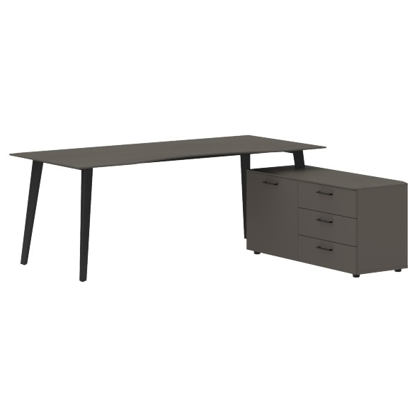 Стол руководителя с тумбой JCT 2018(R) 2000х1800х750 JAY во Владимире 