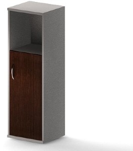 Шкаф колонка с глухой малой дверью СУ-2.1(R) Венге/Металлик 406*365*1200