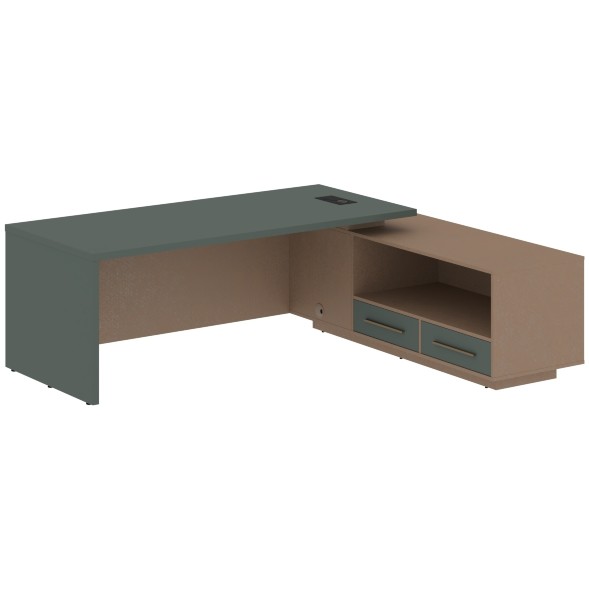 Стол руководителя с тумбой VCT 2319(R) 2300х1900х750 VELION